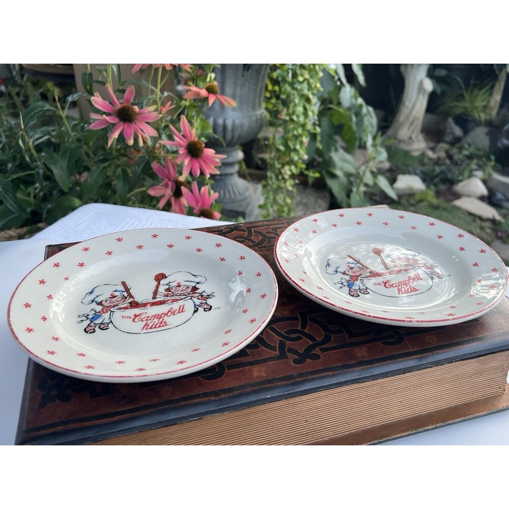 1991 Campbell Kids Gibson Dinner Plates Set of 2 Vintage Campbell’s Soup